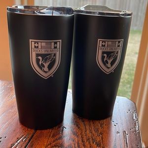 DU travel mug 20oz set of 2 Black with silver logo